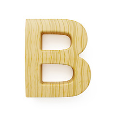 Wooden alphabet letter symbol - B