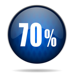 70 % internet blue icon