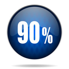 90 % internet blue icon