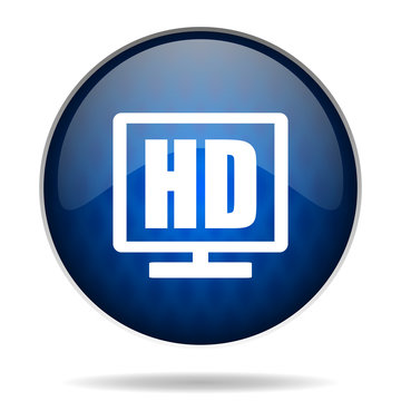 hd tv  internet blue icon