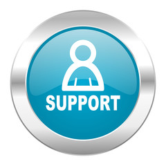 support internet blue icon