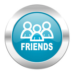 friends internet blue icon