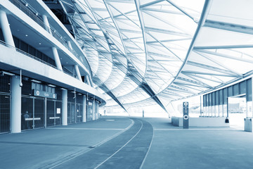 modern building and glass roof