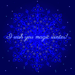 magic winter postcard