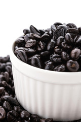 Coffee beans isolated on white background