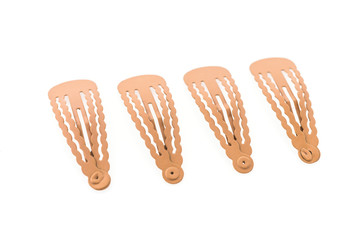 Hair clips isolated on white