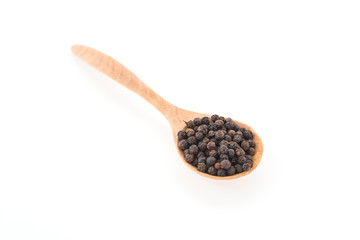 Black pepper isolated on white background