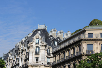Fototapeta na wymiar Immeubles parisiens