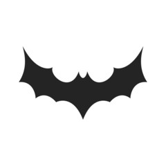 Simple black bat icon
