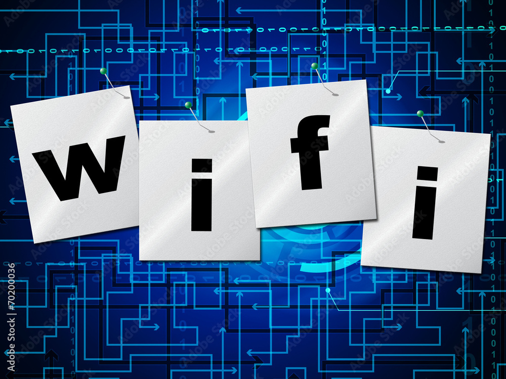 Poster Wifi Connection Represents Web Access And Online