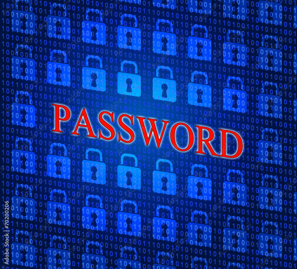 Poster password security shows sign in and access