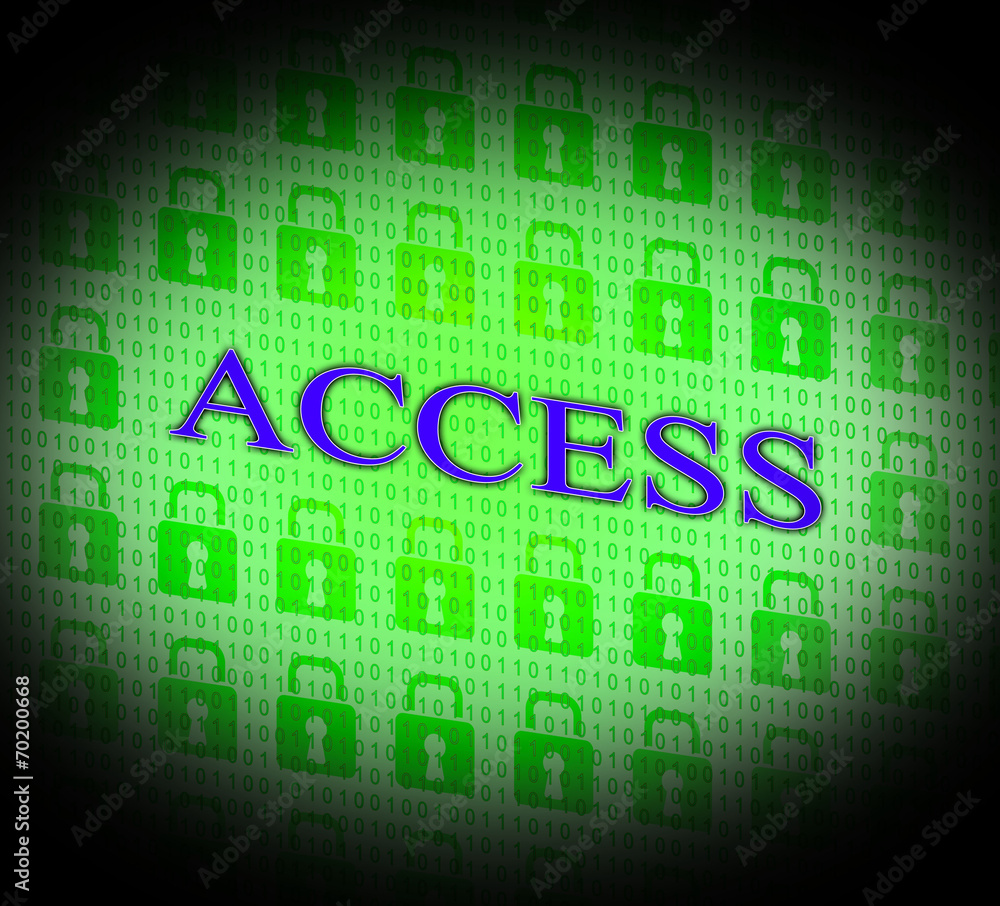 Poster security access represents protect encrypt and accessible