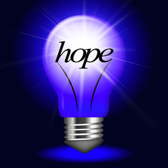 Lightbulb Hope Indicates Want Wanting And Hopeful