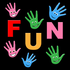 Fototapeta premium Kids Fun Indicates Joyful Happy And Jubilant