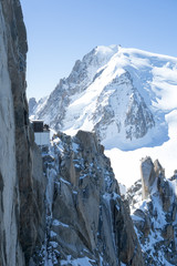Fototapeta na wymiar Mont Blanc rocks