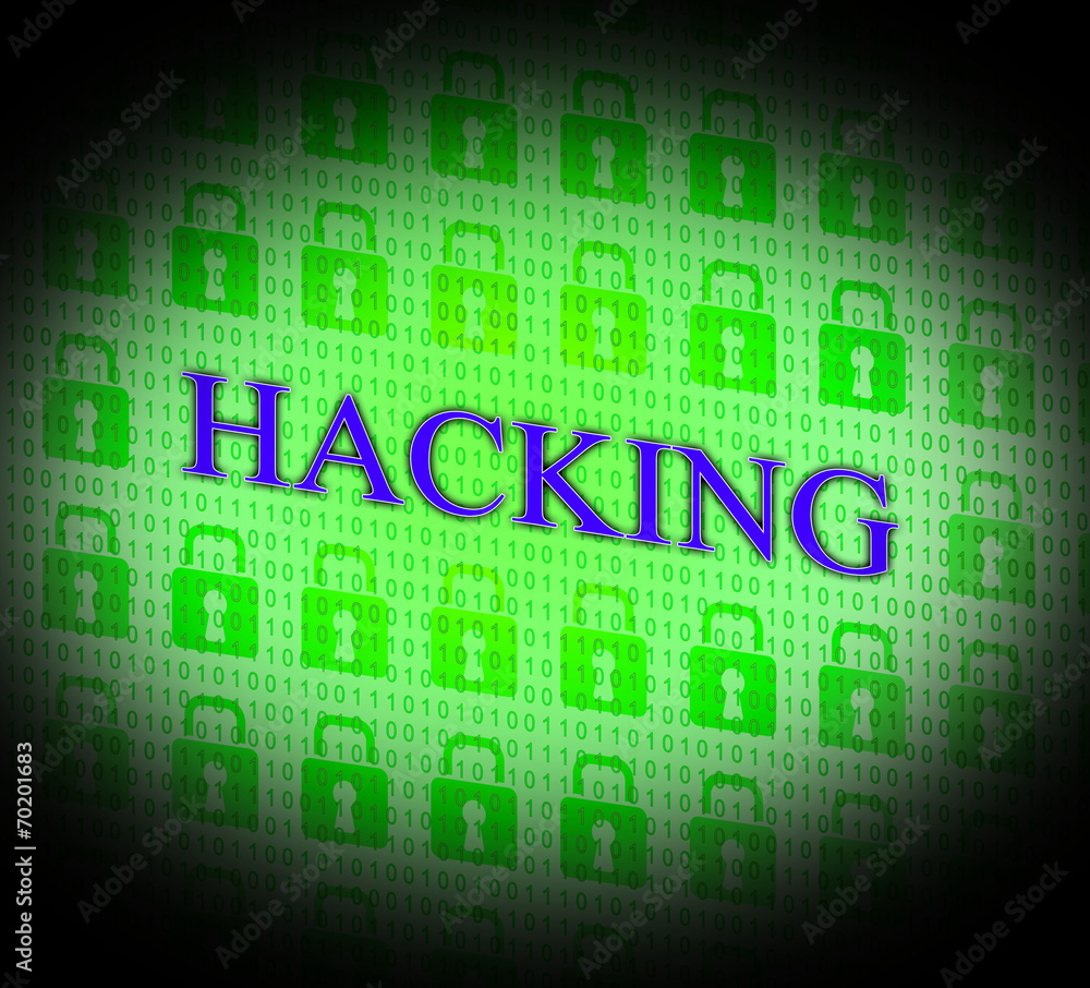 Poster hacking online indicates world wide web and unauthorized