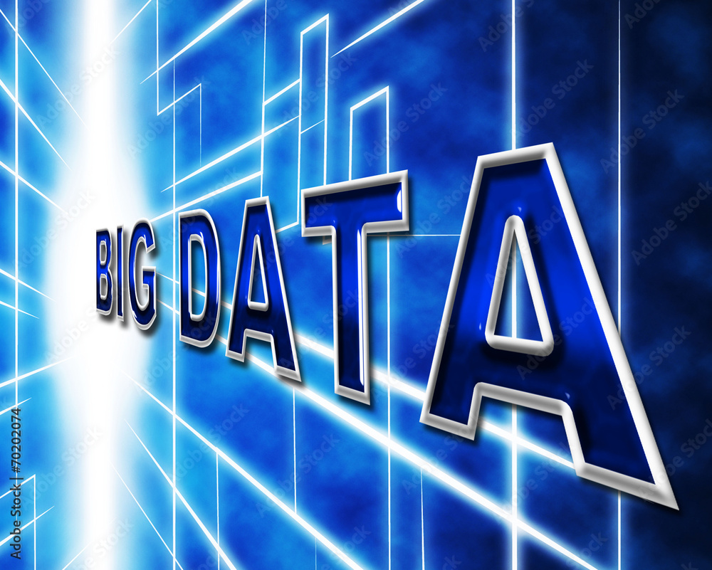 Poster big data indicates info knowledge and information