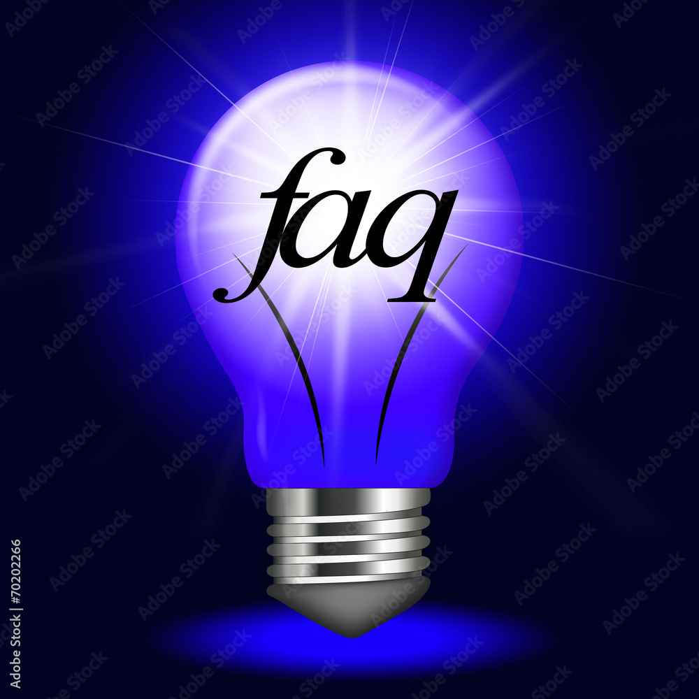 Poster faq questions represents information questioning and assistance