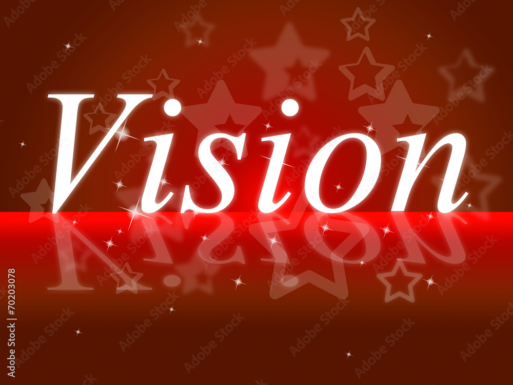 Poster goals vision indicates aspire prediction and objectives
