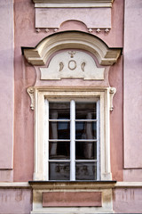 Classical colorful window in Prague, Czech Republic