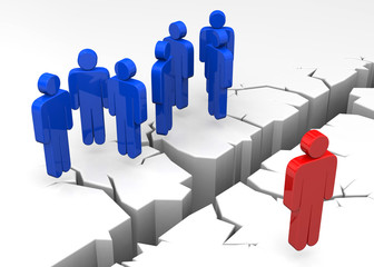 Loneliness Concept - 3D