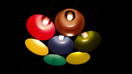 Set of Different colored lamps