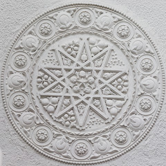 architectural bas  with stars