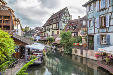 Colorful traditional french houses in Colmar, France