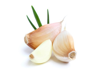 Garlic cloves closeup.