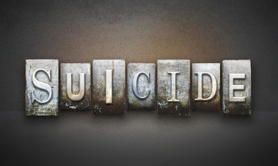 Fototapeta premium Suicide Letterpress