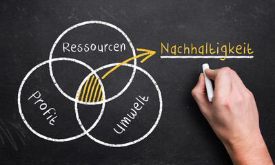 Nachhaltigkeit: Schnittmenge aus Ressourcen, Umwelt und Profit