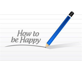 how to be happy message illustration design