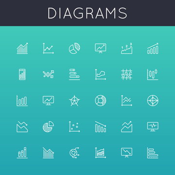 Vector Diagrams Line Icons