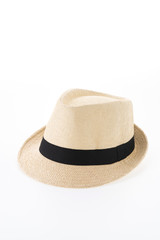 Straw hat isolated on white background