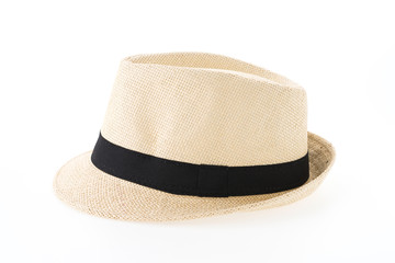 Straw hat isolated on white background