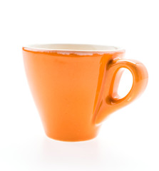 Orange mug isolated on white