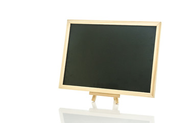 Black board and tripod  white background