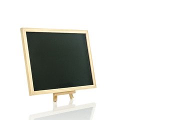 Black board and tripod  white background