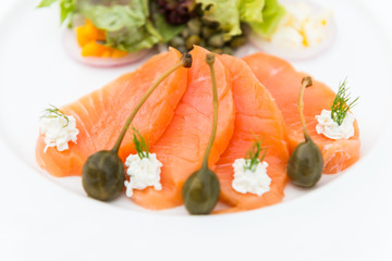Smoked salmon salad