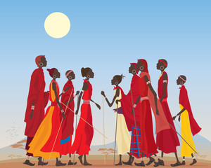 masai men and women