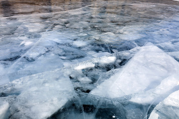 Ice floes under ice