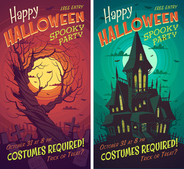 Naklejka premium Halloween poster \ background \ card. Vector illustration.