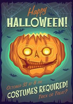 Halloween poster \ background \ card. Vector illustration.