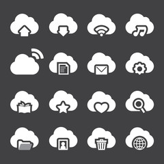 Set of cloud icons