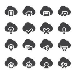 Set of cloud icons