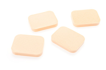 Face sponge powder isolated on white