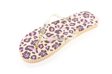 Flip flop fashion plastic shoes isolated on white background