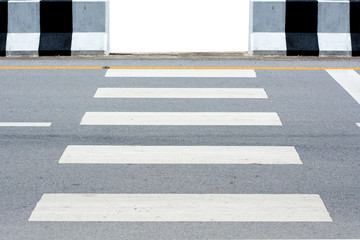 sign of zebra crossing on the road