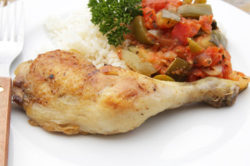 poulet et ratatouille