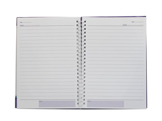 Notebook isolation on white background